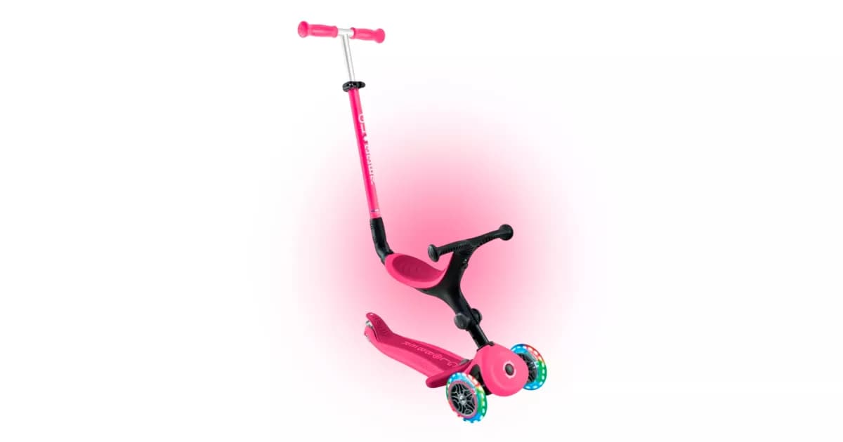Самокат Globber GO•UP ACTIVE LIGHTS — рожевий
