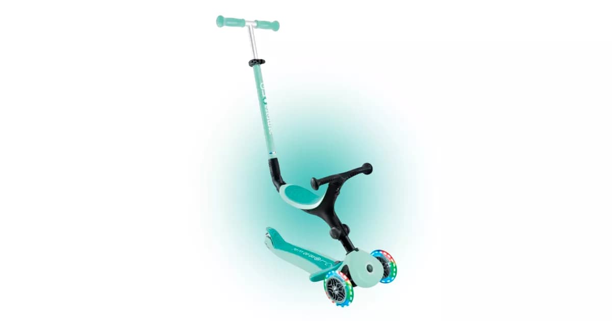 Самокат Globber GO•UP ACTIVE LIGHTS — м'ятний