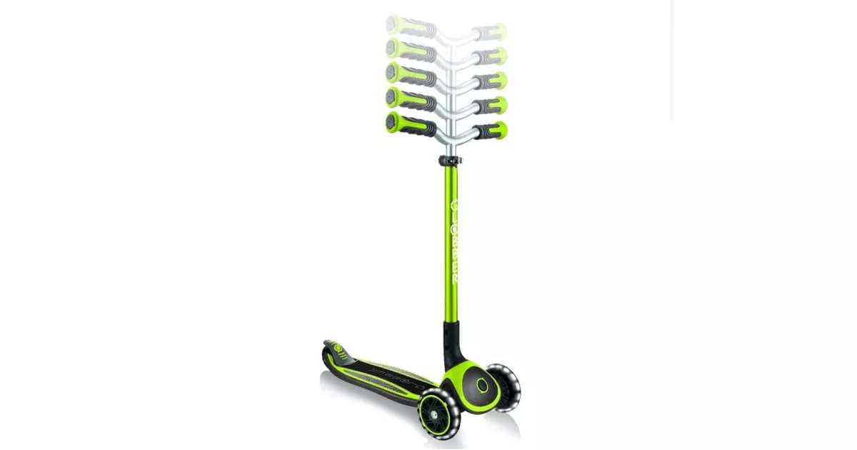 Самокат Globber MASTER LIGHTS — зелений, сірий