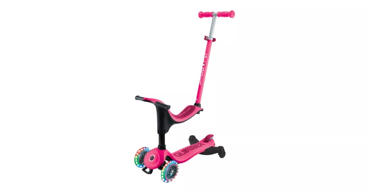 Самокат Globber GO•UP SPORTY LIGHTS — фуксія (456-610)