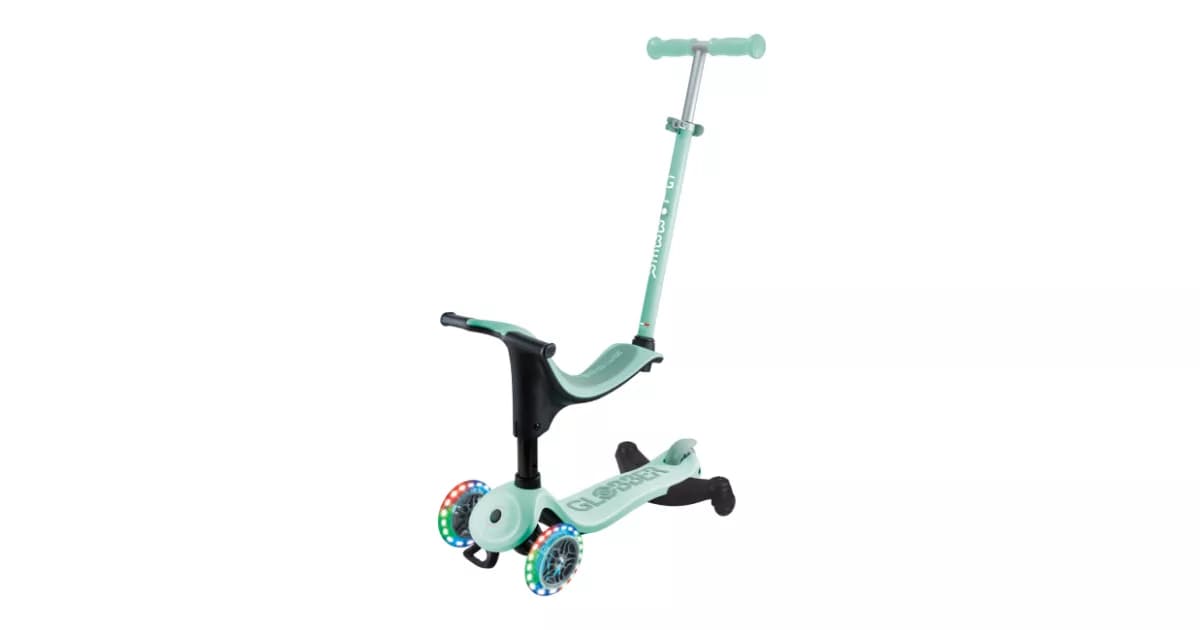 Самокат Globber GO•UP SPORTY LIGHTS — м'ятний, фісташковий (456-706)
