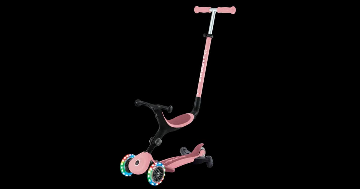 Самокат Globber GO•UP ACTIVE LIGHTS 360° — рожевий