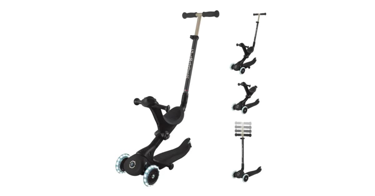 Самокат Globber GO•UP DELUXE LIGHTS — чорний (646-720-2)