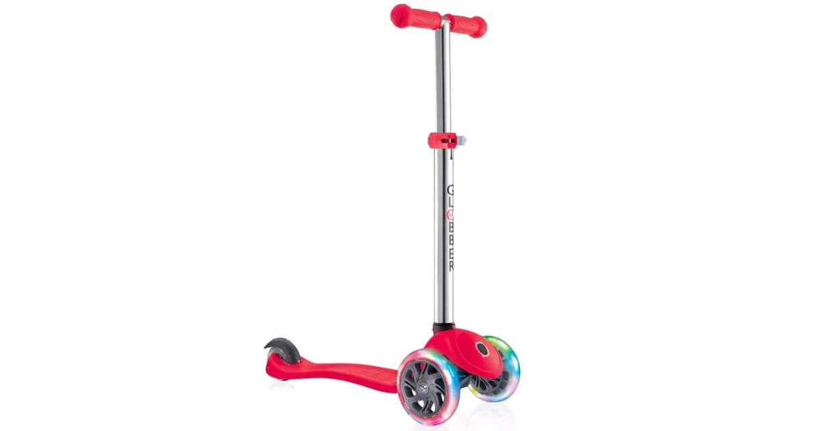 Самокат Globber PRIMO LIGHTS — червоний