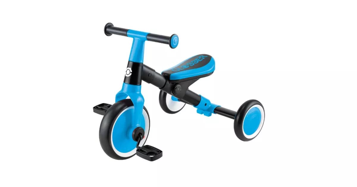 Триколісний велосипед Globber LEARNING TRIKE 2in1 — синій