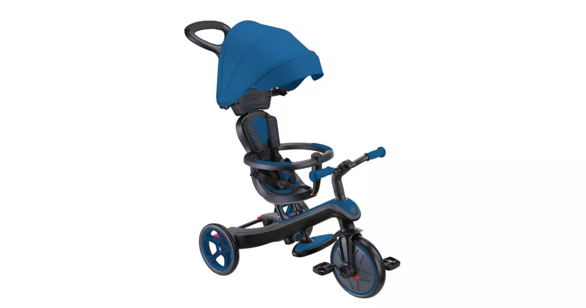 Триколісний велосипед Globber EXPLORER TRIKE 4in1 — синій, сірий