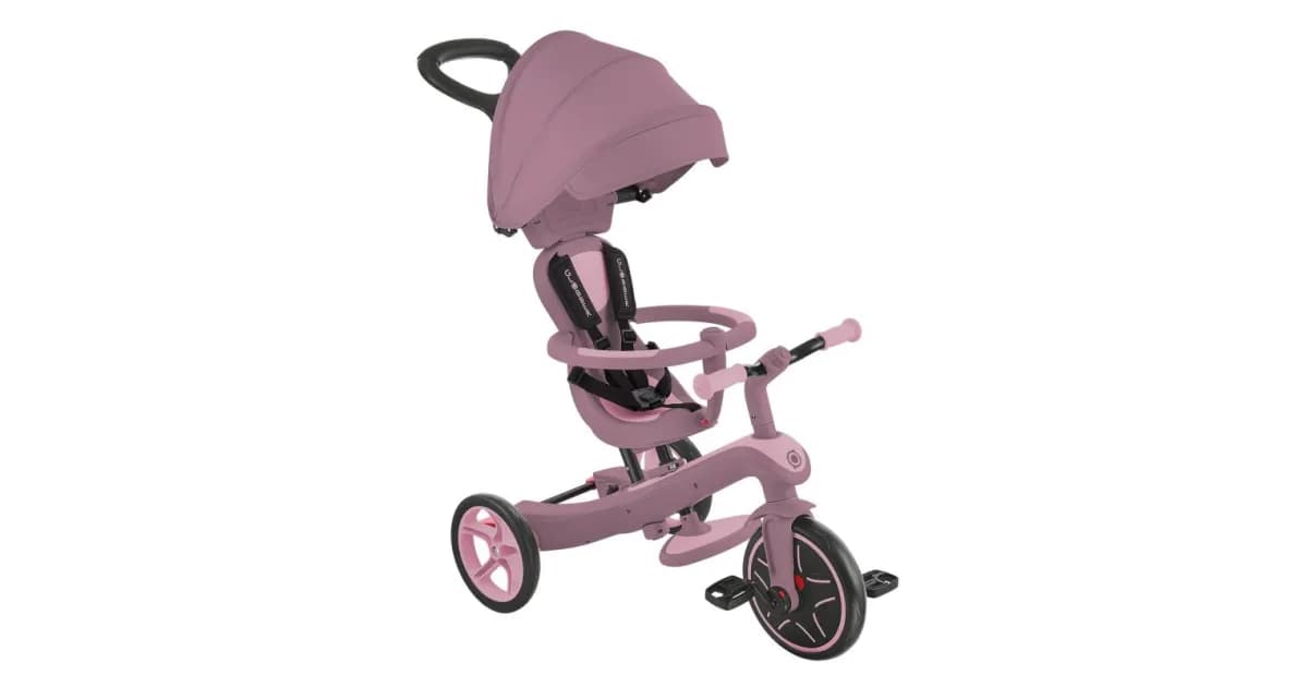 Триколісний велосипед Globber EXPLORER TRIKE 4in1 — сірий, пастельно-бузковий