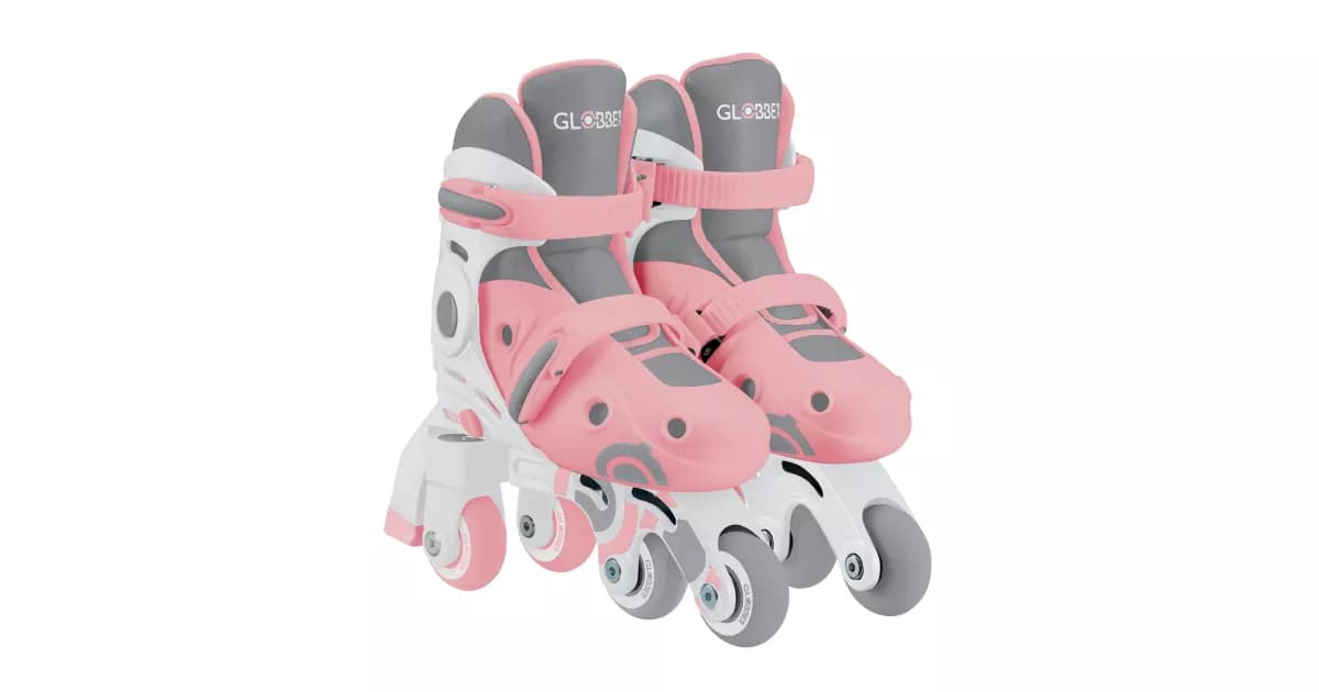 Роликові ковзани Globber LEARNING SKATES 2in1 — рожевий